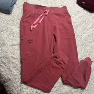 Figs Mauve Scrub Pants Zamora High Waisted TALL